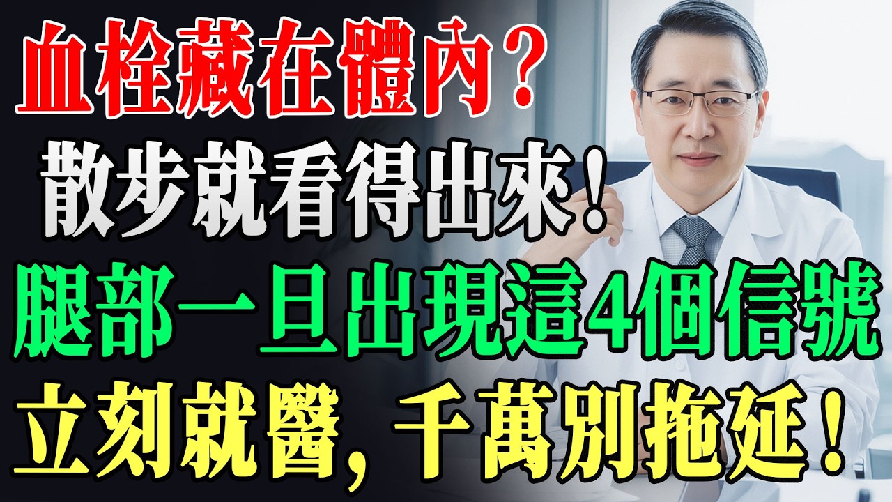 血管堵沒堵，走一圈就知道！醫生警告：散步時腿4個「求救信號」一出，血栓已堵死血管直奔心梗腦梗 | 血管堵塞 | 腿部警訊 | 血栓自檢 | 老年健康 !