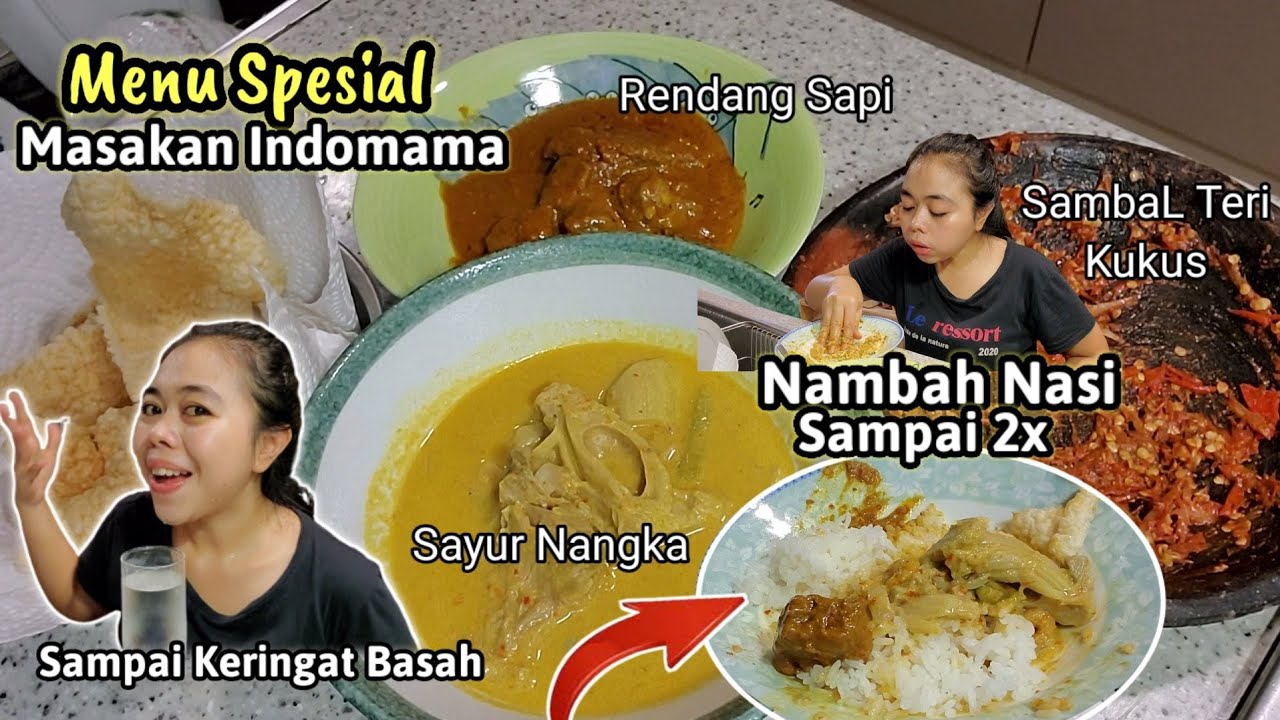 Habisin Nasi Majikan ⁉️ SambaL Kukus - Rendang Sapi + sayur Nangka
