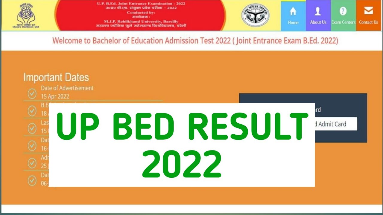 up bed entrance exam result 2022 kaise dekhe, How to Check up bed entrance exam result, up bed 2022