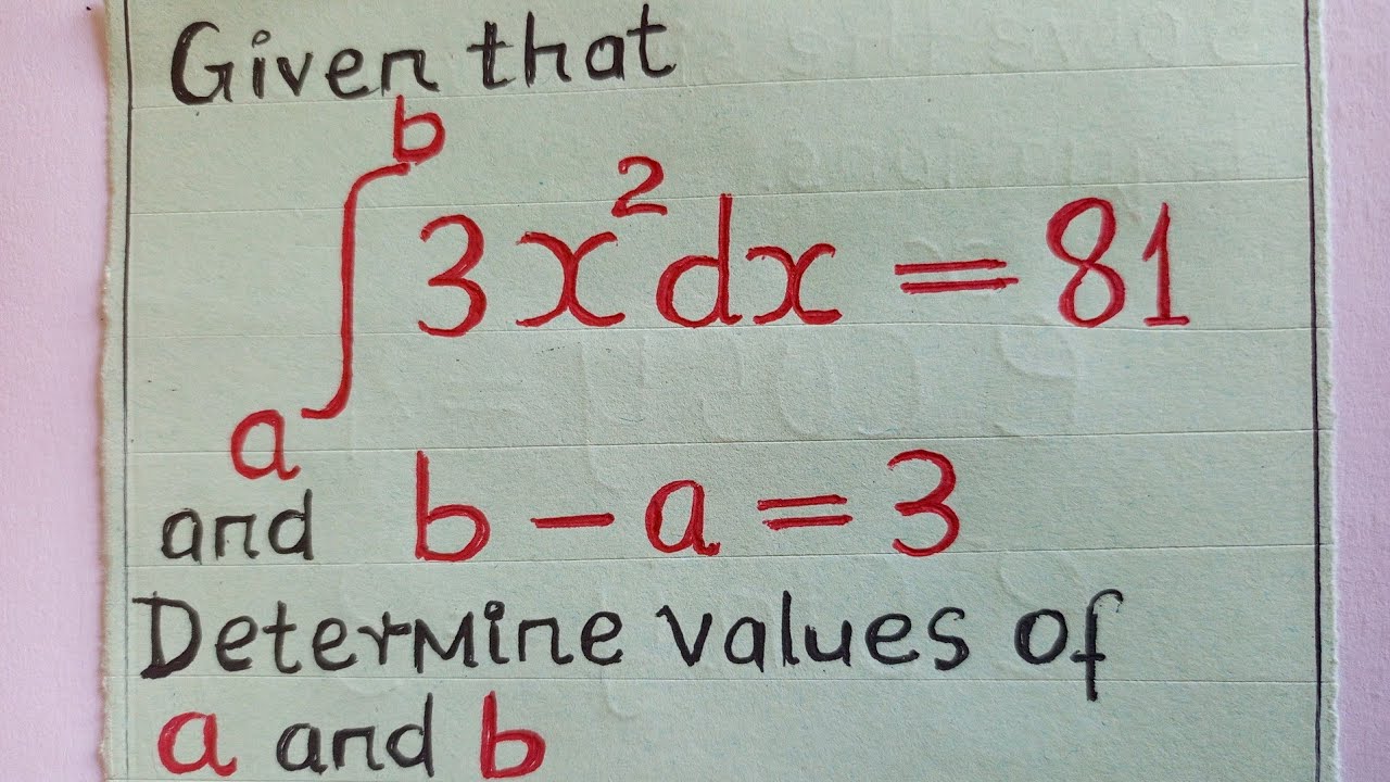 One Integral two unknowns.Infinite curiosity 