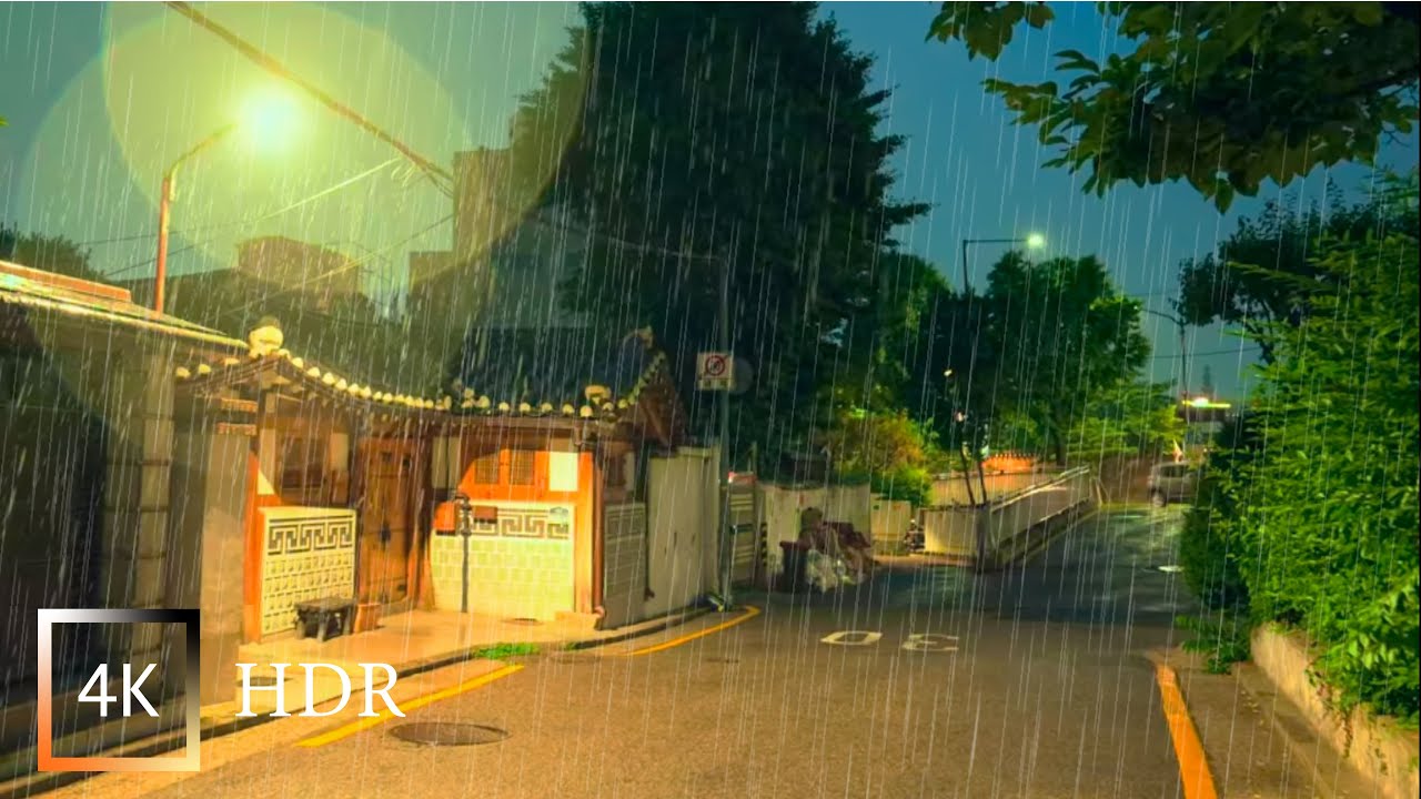 A New Alley Night Trip in Bukchon and Samcheong-dong | Seoul Travel Guide | Seoul Rain Walk 4K HDR