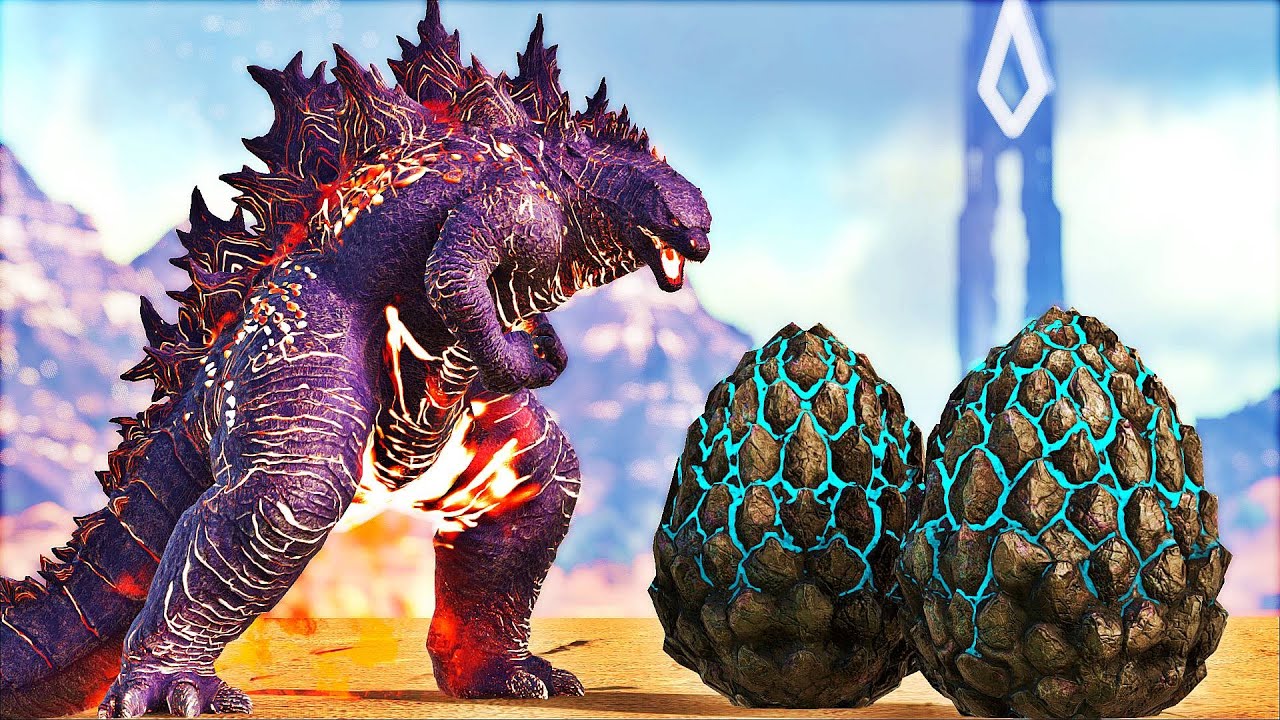 A VERDADEIRA HISTÓRIA DO BEBÊ GODZILLA ATÉ ADULTO - O FILME ARK SURVIVAL EVOLVED DINOSSAURO 100 DIAS