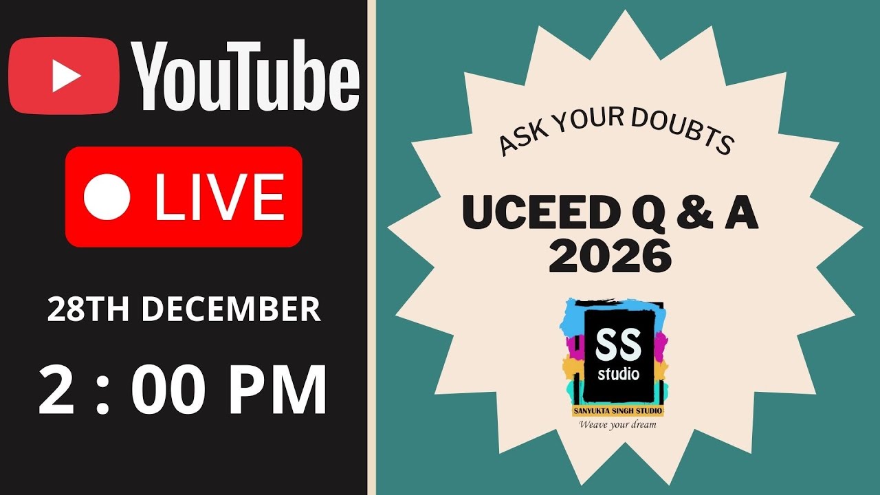 UCEED 2026 ENTRANCE EXAM PREPARATION I Q & A SESSION LIVE