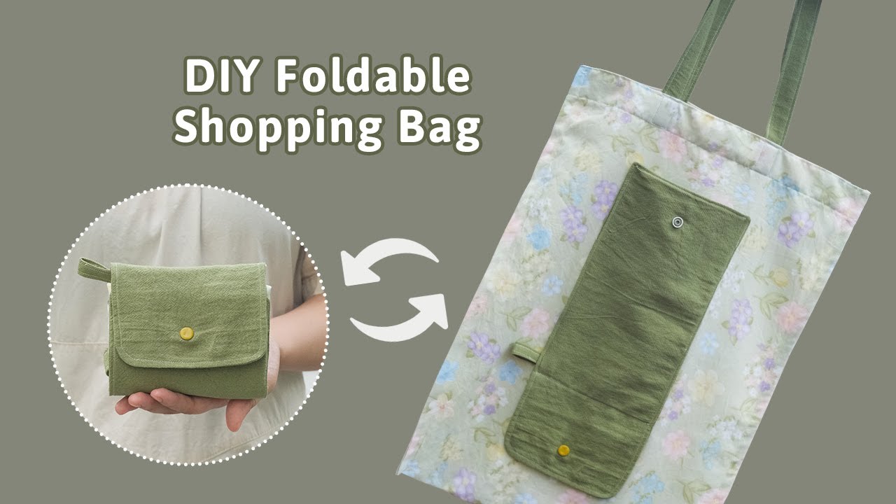 How to Make a Foldable Shopping Bag | Grocery Bag Sewing Tutorial