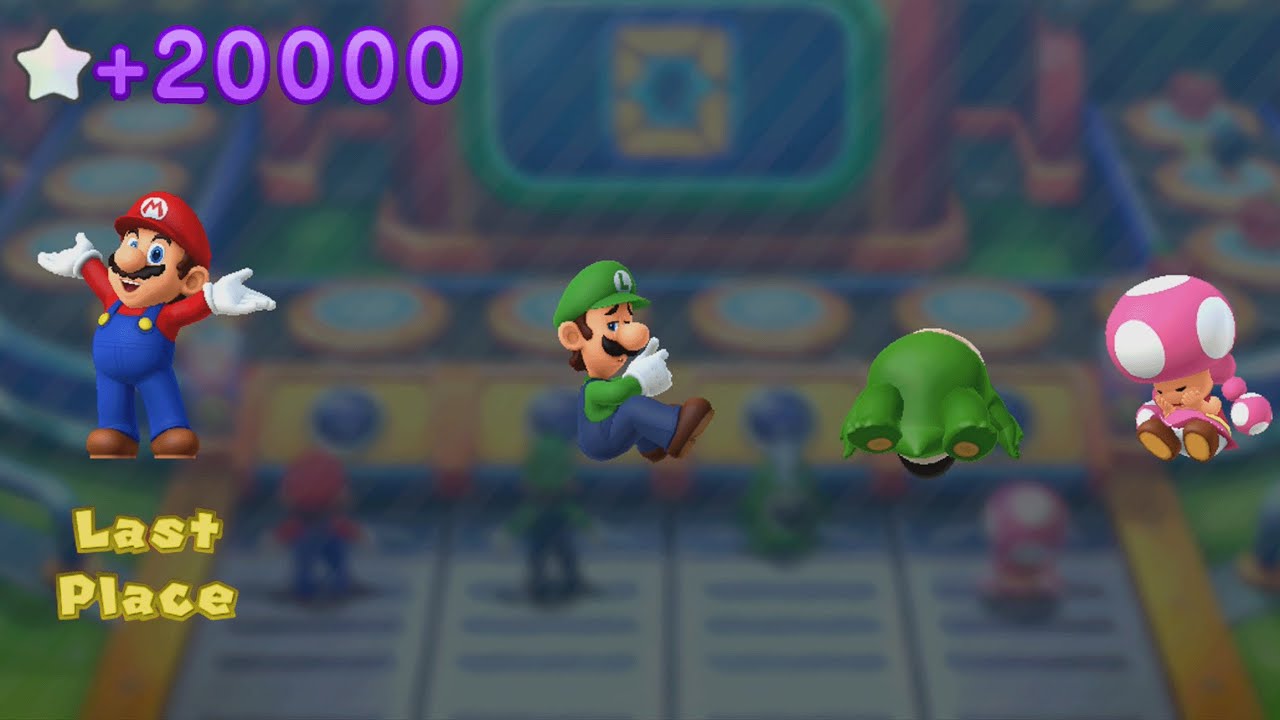 Mario Party 10 - Mario vs Luigi vs Spike vs Toadette - Whimsical Waters