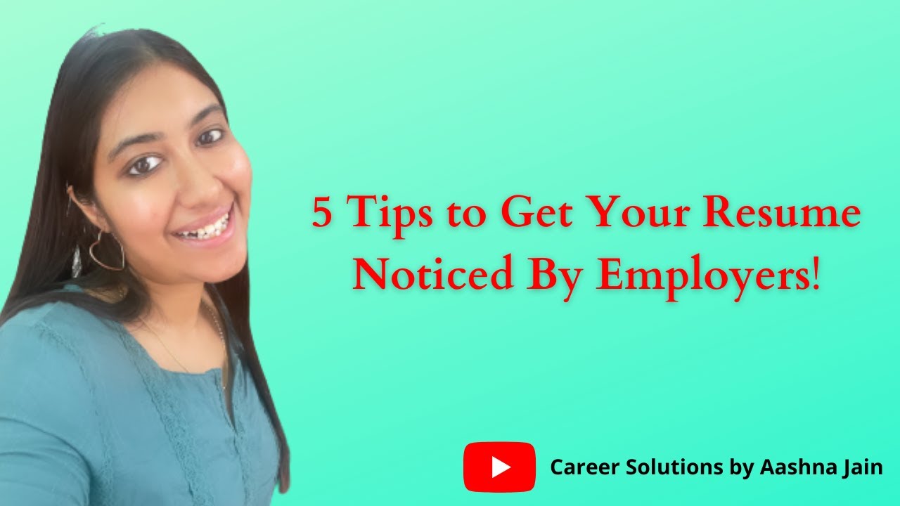 5 Tips to get your resume noticed by employers | How to write a Resume | Resume Tips for Law Student