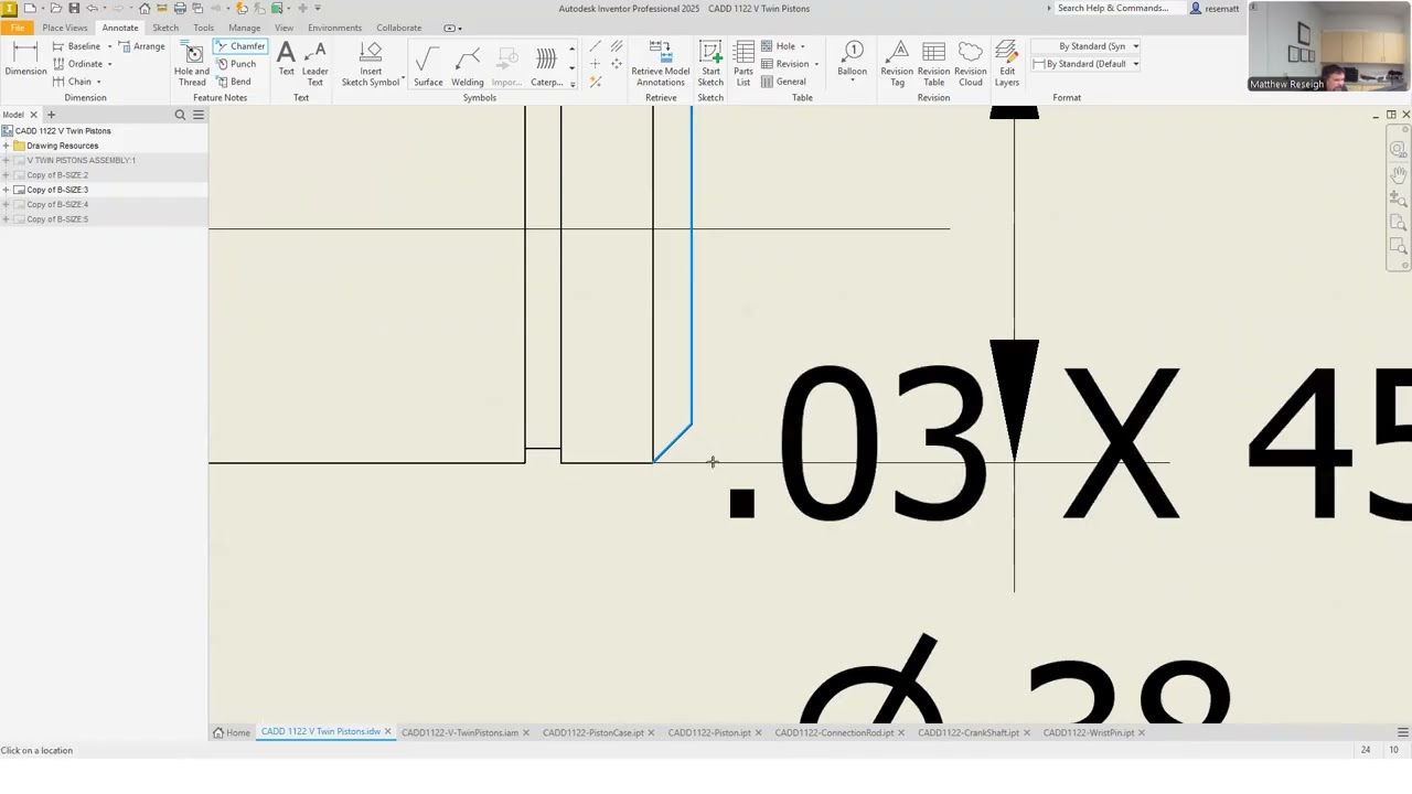 CADD 1122 V Twin Pistons Part 5