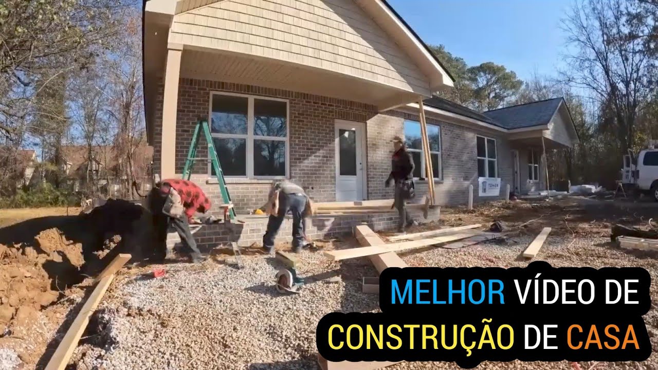 Construção americana - Casa modelo americano - Building a house in America