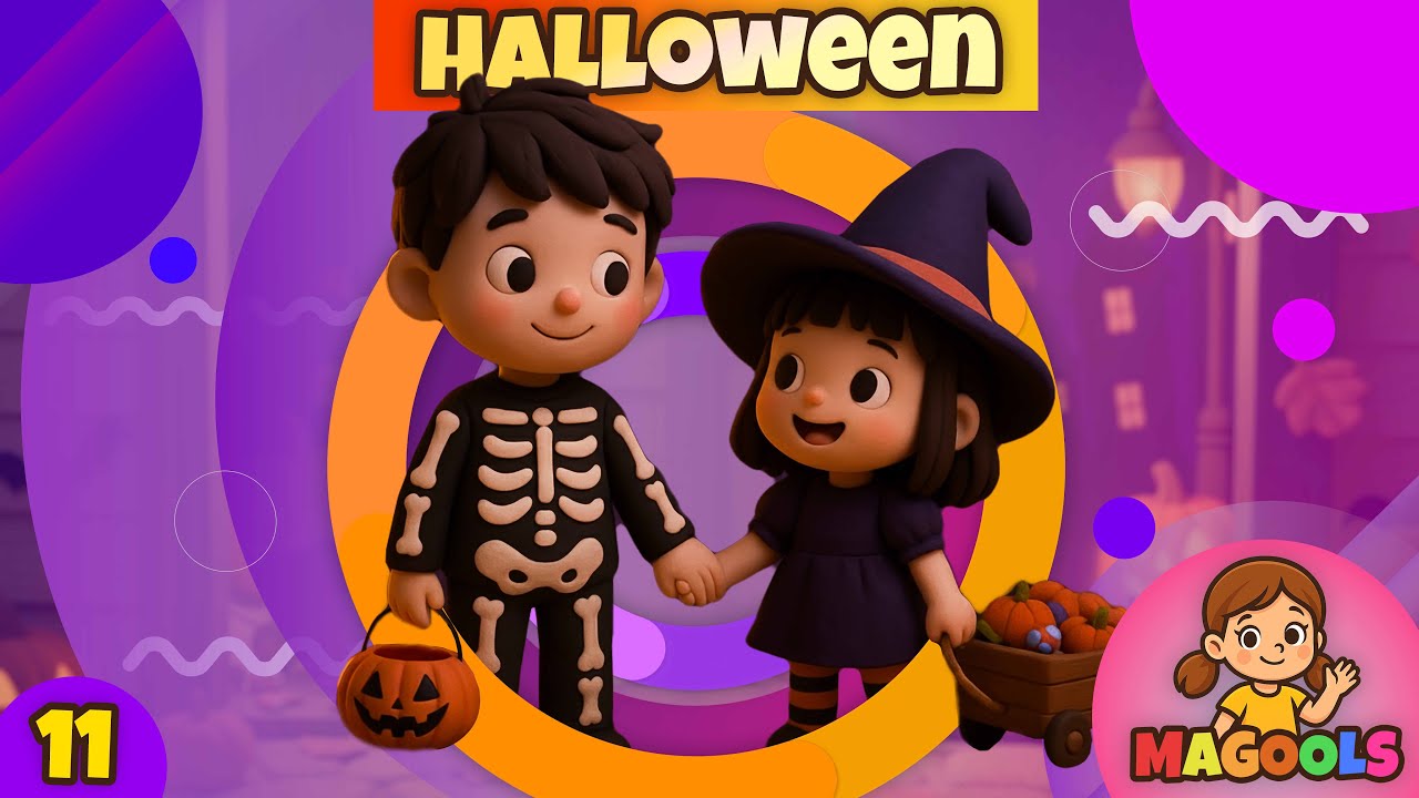 🎃 Halloween Song for Kids | Trick or Treat Fun with Friends| #Magoolstv #kidssong