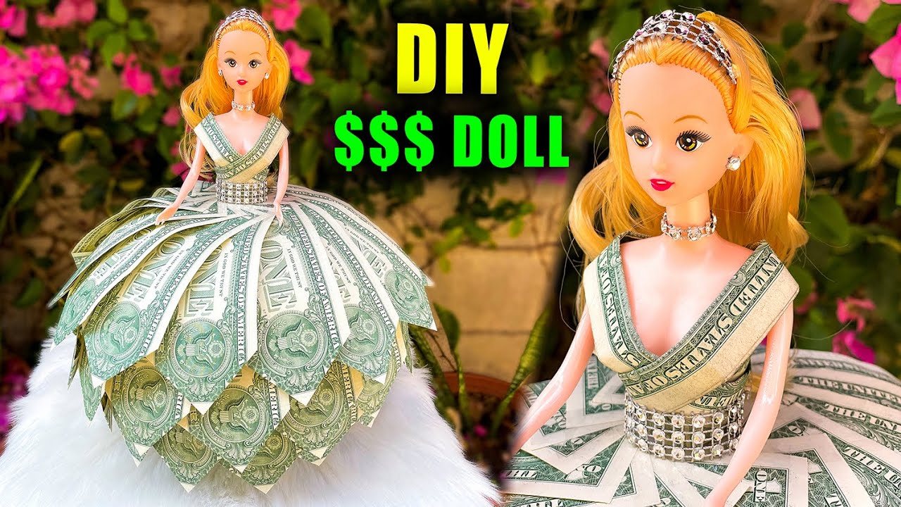 HOW TO MAKE A QUINCEAÑERA MONEY BARBIE DOLL (DIY GIFT) || Lucykiins