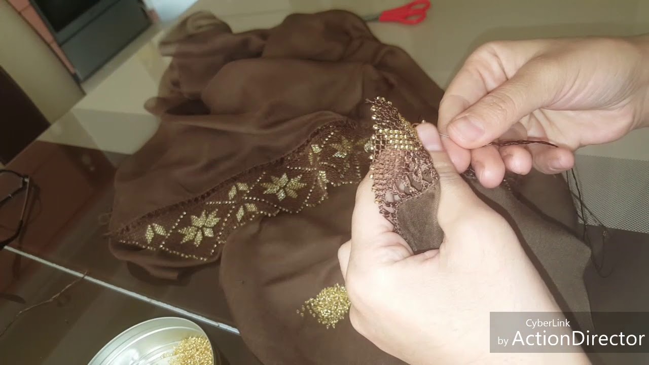 İĞNE OYASI BONCUKLU YILDIZ MODELI ANLATIMI VIDEO 1