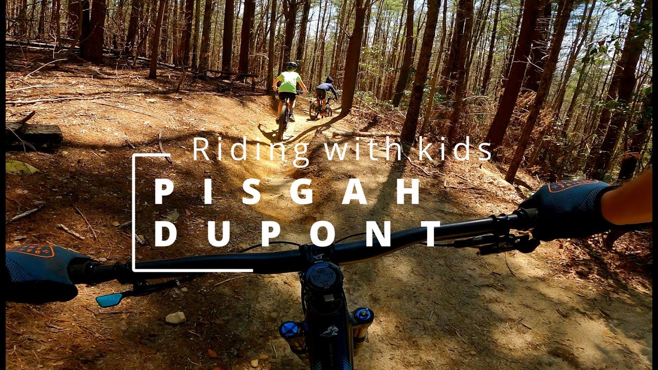 Mountain biking Pisgah and Dupont trails in NC with kids