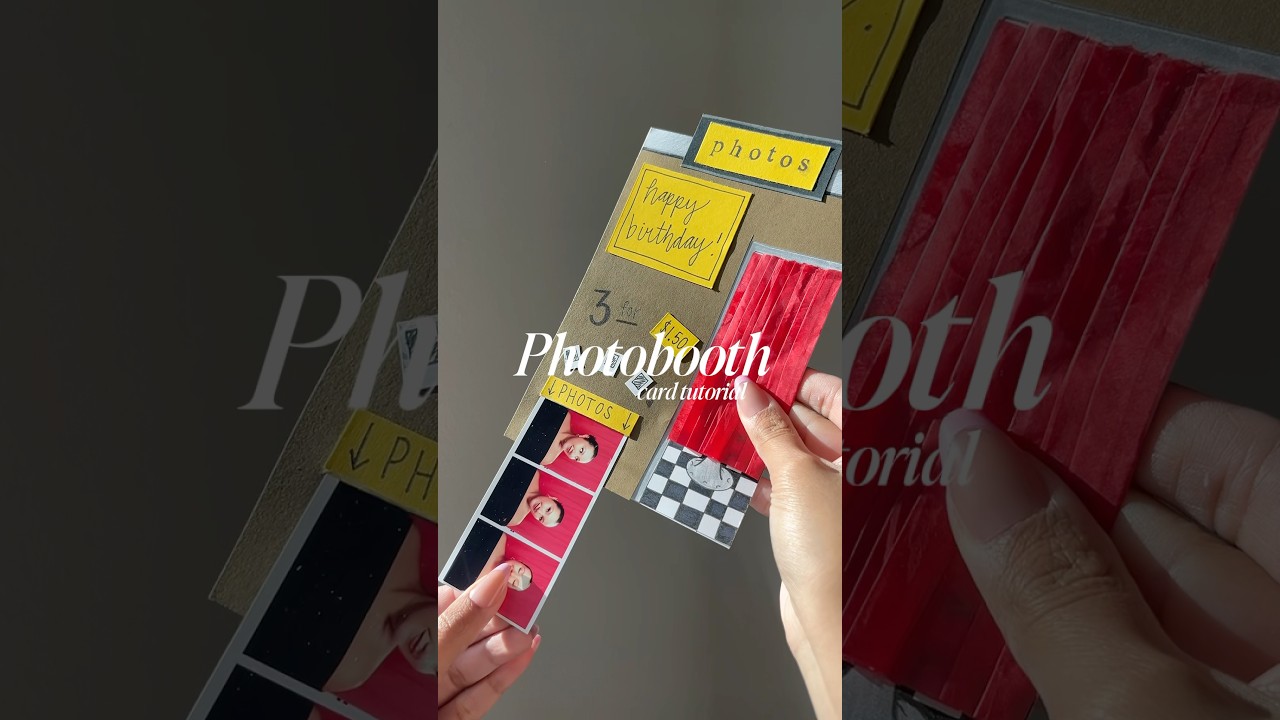 DIY Photobooth Card Tutorial 🎞️ #diycrafts