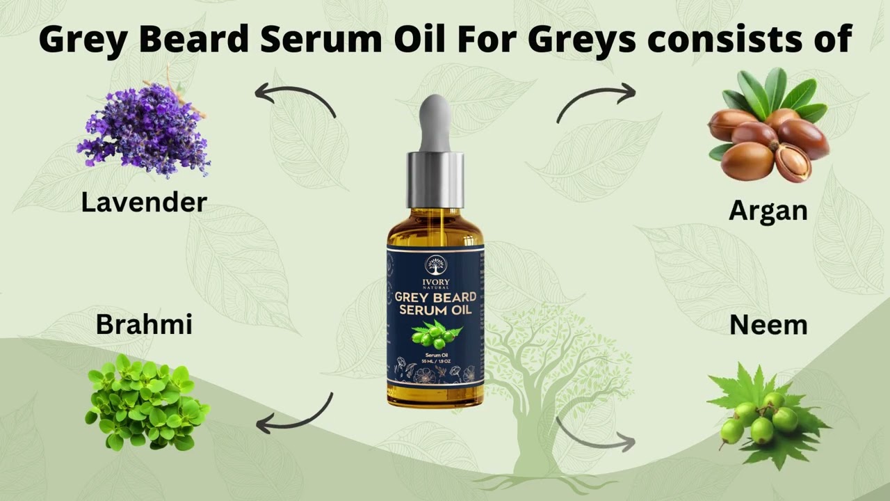 Ivory Natural - Grey Beard Serum Oil - Reverse Premature Greying with Highly Potent Serum #grey