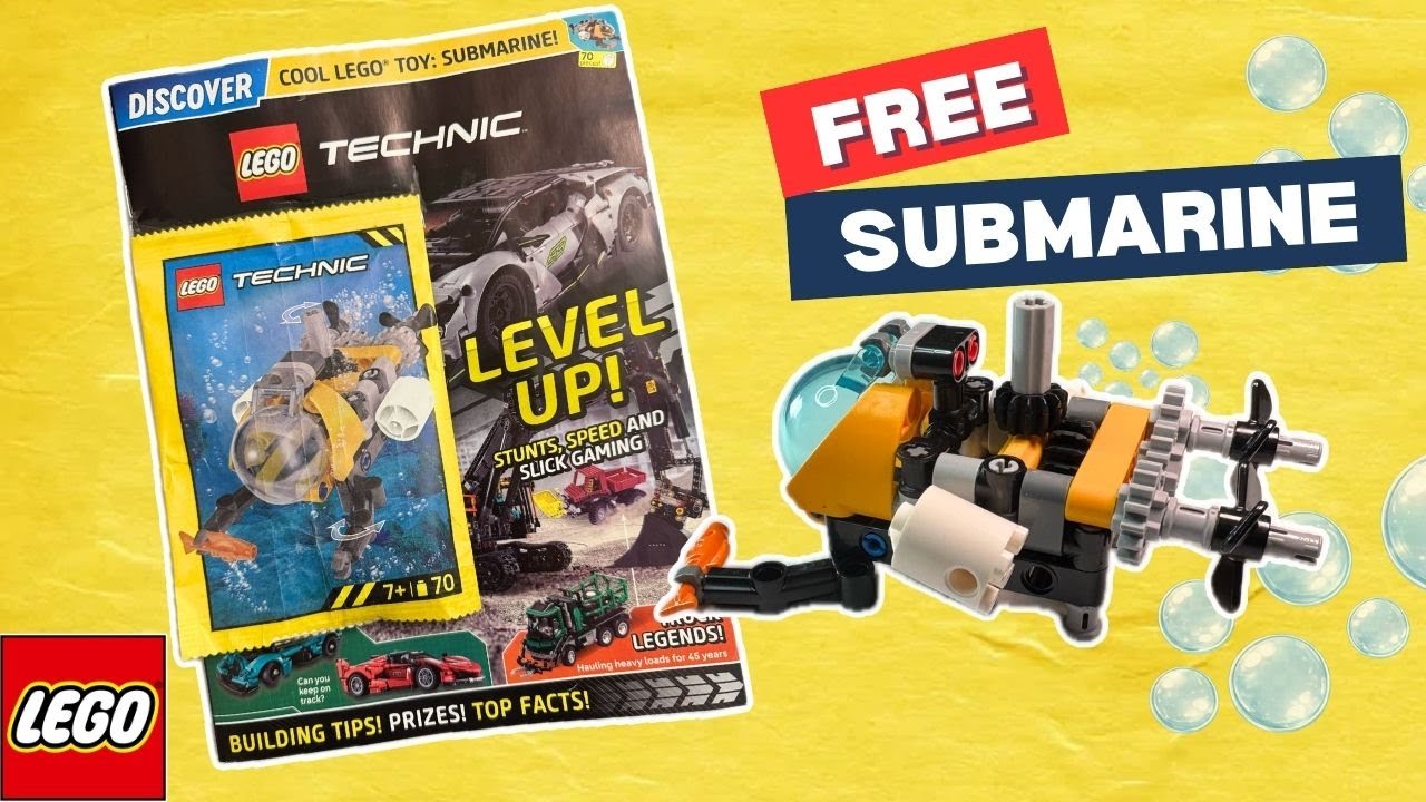 Новый выпуск журнала LEGO Technic с игрушечной подводной лодкой | Выпуск 2026 года, № 10