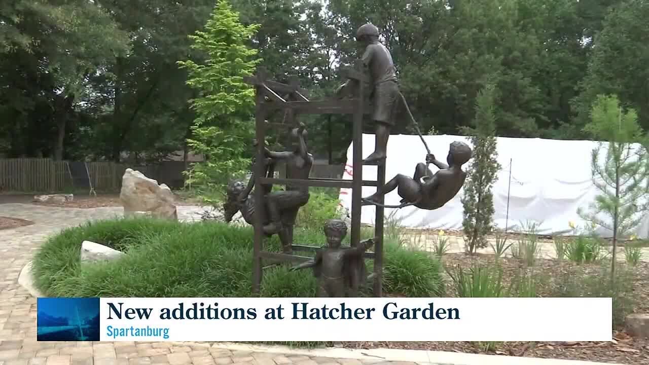 Exploring the new children's area at Hatcher Garden