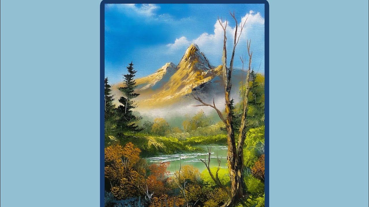 EASY !! Landscape Water Mixable Oil Painting ! | Live Stream ! | Paintings By Justin