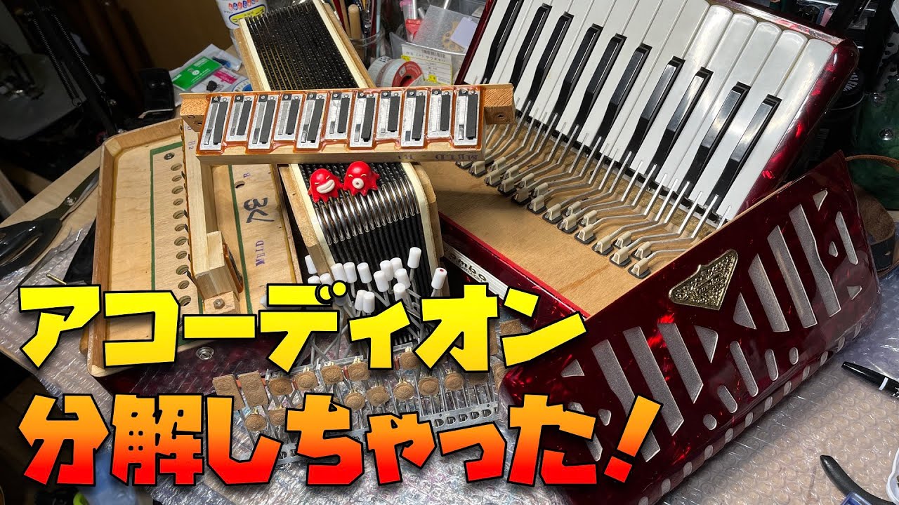 アコーディオン分解しちゃった！：アコーディオン改造その１
