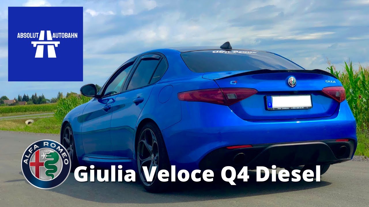 Alfa Romeo Giulia Veloce Q4 2.2 Diesel Top Speed Test Drive on Autobahn | Absolut Autobahn