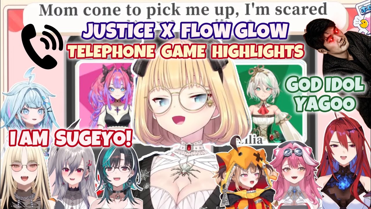 Haachama’s Great Telephone Game with FLOW GLOW and JUSTICE【 FULL HIGHLIGHTS / ENG SUB 】| Hololive