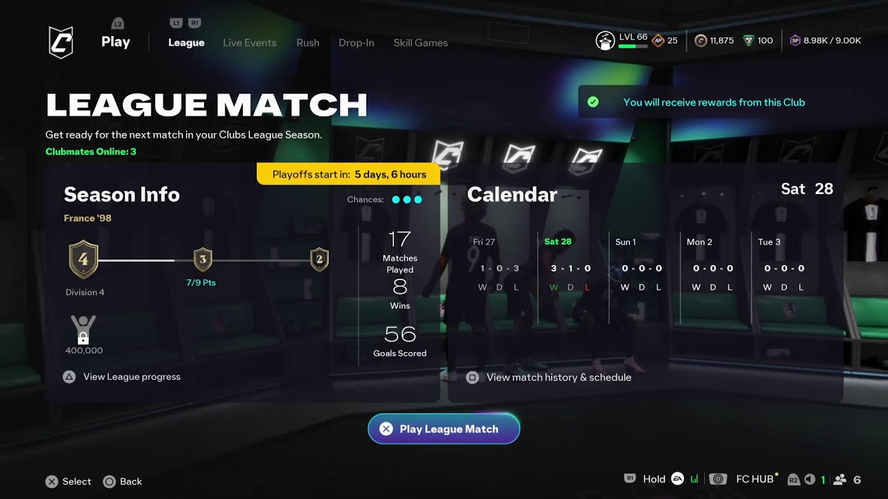 FC26 PRO CLUBS LIVE SEASONS