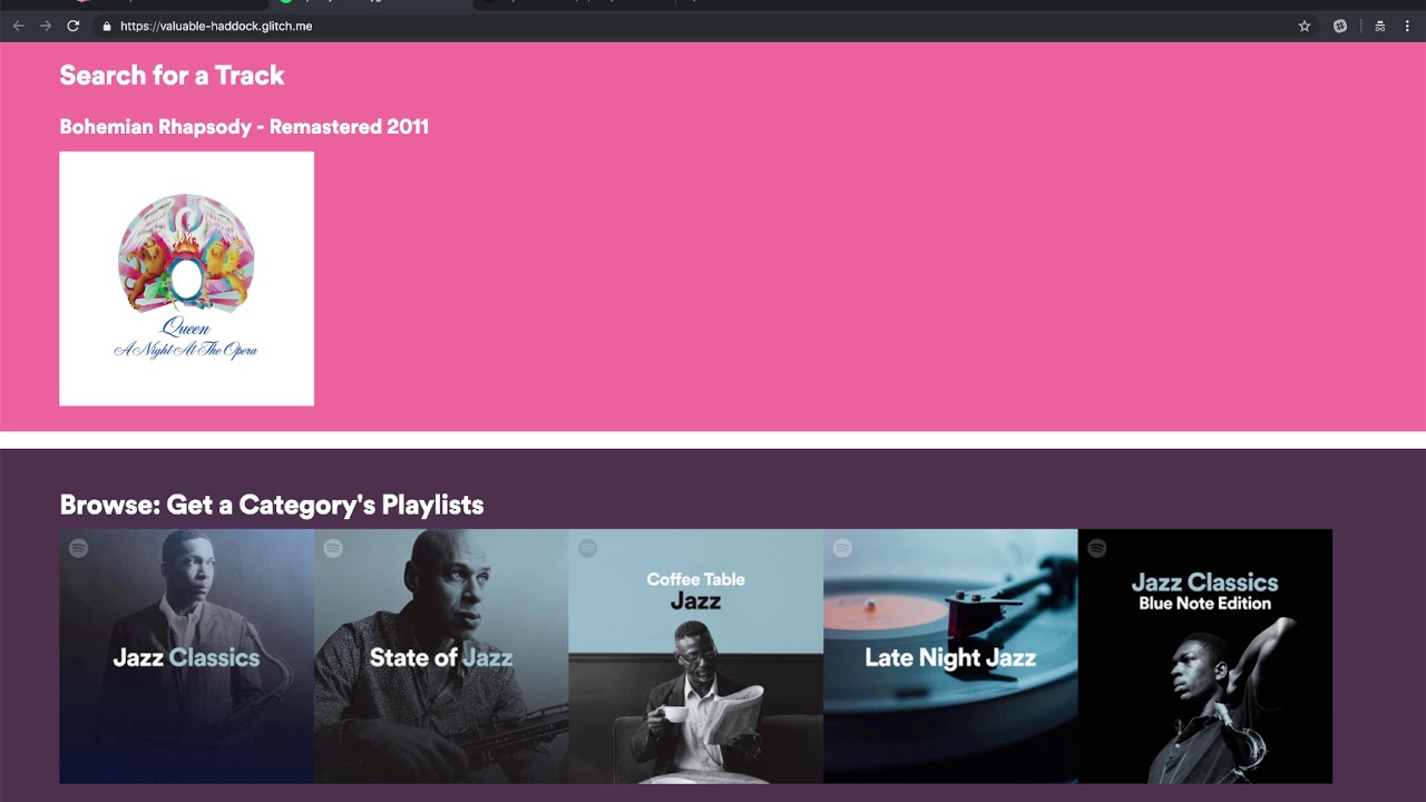 Glitch, Spotify & GitHub