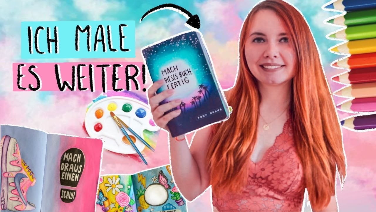 Wreck this Journal weiter AUSMALEN | Mach dieses Buch fertig || Foxy Draws