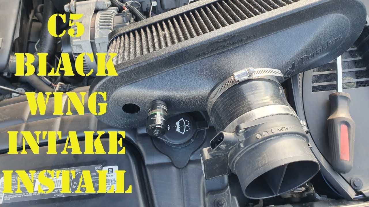 DIY: C5 Corvette black wing intake install and sound!
