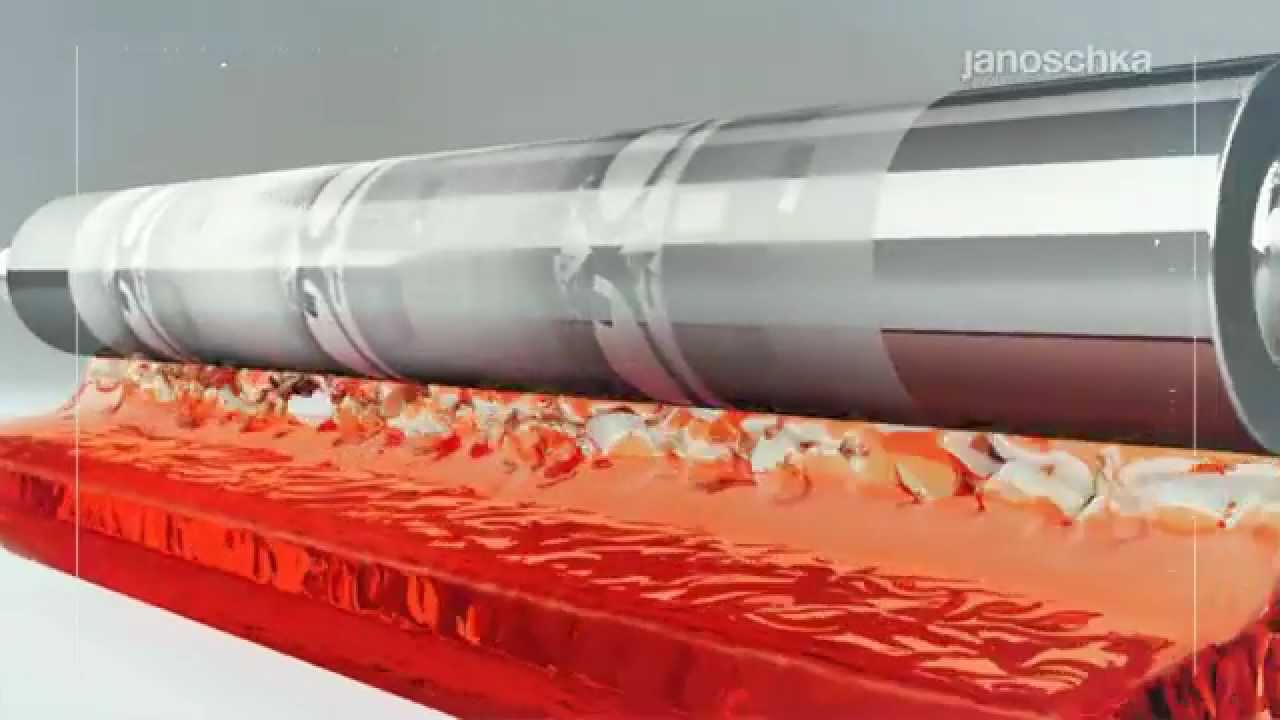 surface finishing of rotogravure cylinder by Janoschka