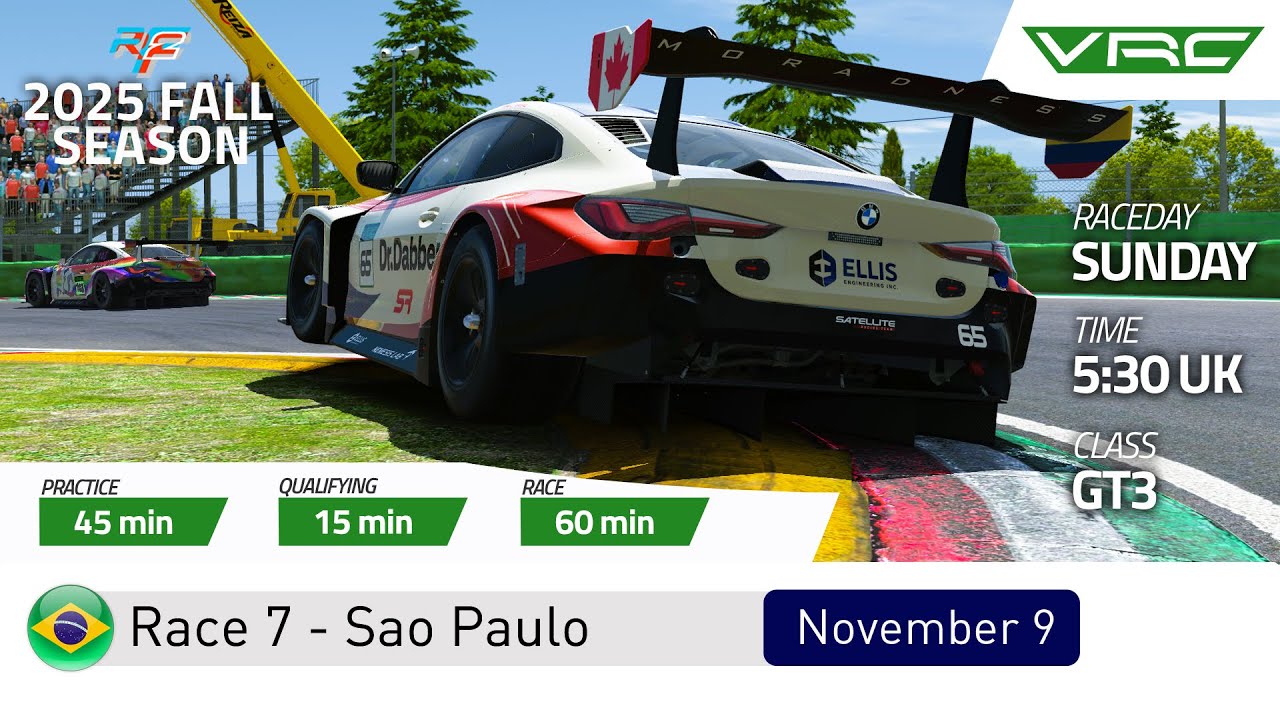 rfactor 2 | VRC 2025 Fall Series - GT3 | Round 7 - Sao Paulo
