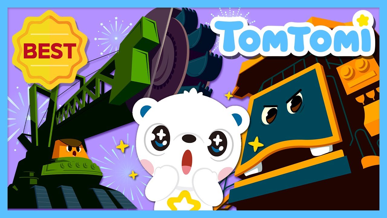 🏗️Cool & Powerful Construction Vehicles!🚧 | Heavy Machinery for Kids | Kids Songs #TOMTOMI