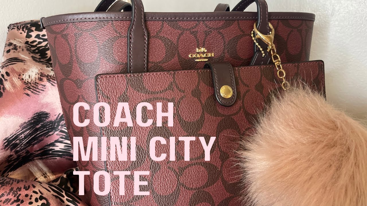 Coach Mini City Tote is too cute| Coach notebook|Thank you to my man😛 #coachcitytote #whatsinmybag