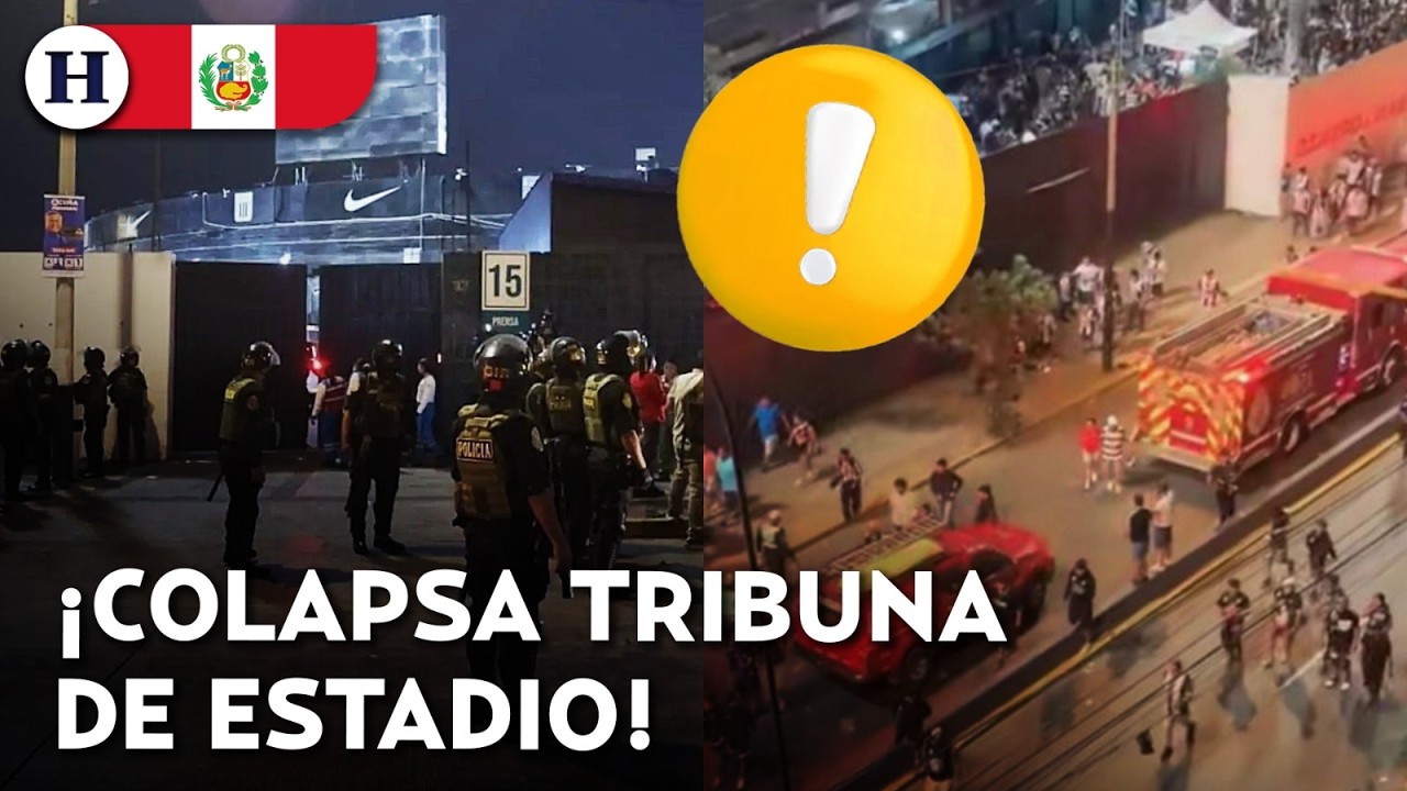 &iexcl;Tragedia en Per&uacute;! Desplome de pared del estadio de Alianza Lima deja un muerto y 60 heridos