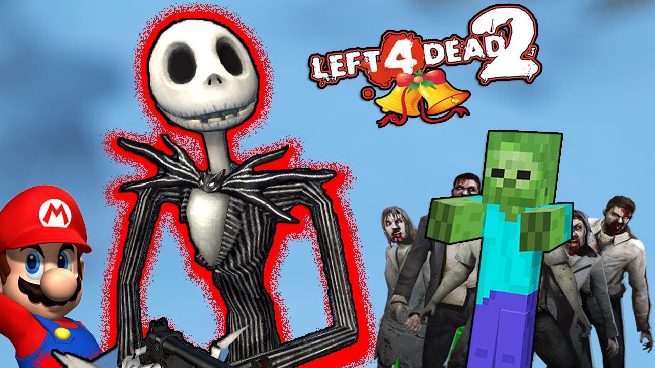 Una NAVIDAD sobreviviendo de los Zombies!! con Jack, Mario, Bowser & Mas! (LEFT 4 DEAD 2)