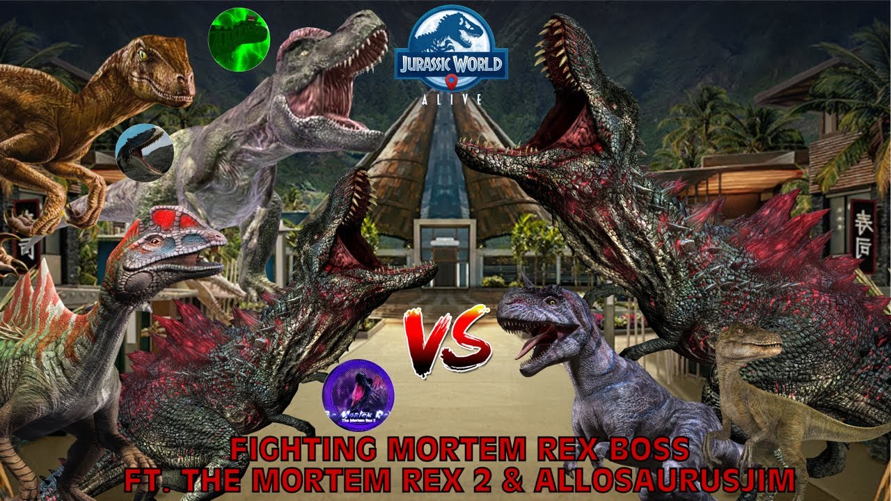 Fighting Mortem Rex Boss FT. @TheMortemRex2 & @allosaurusjim - Jurassic World Alive
