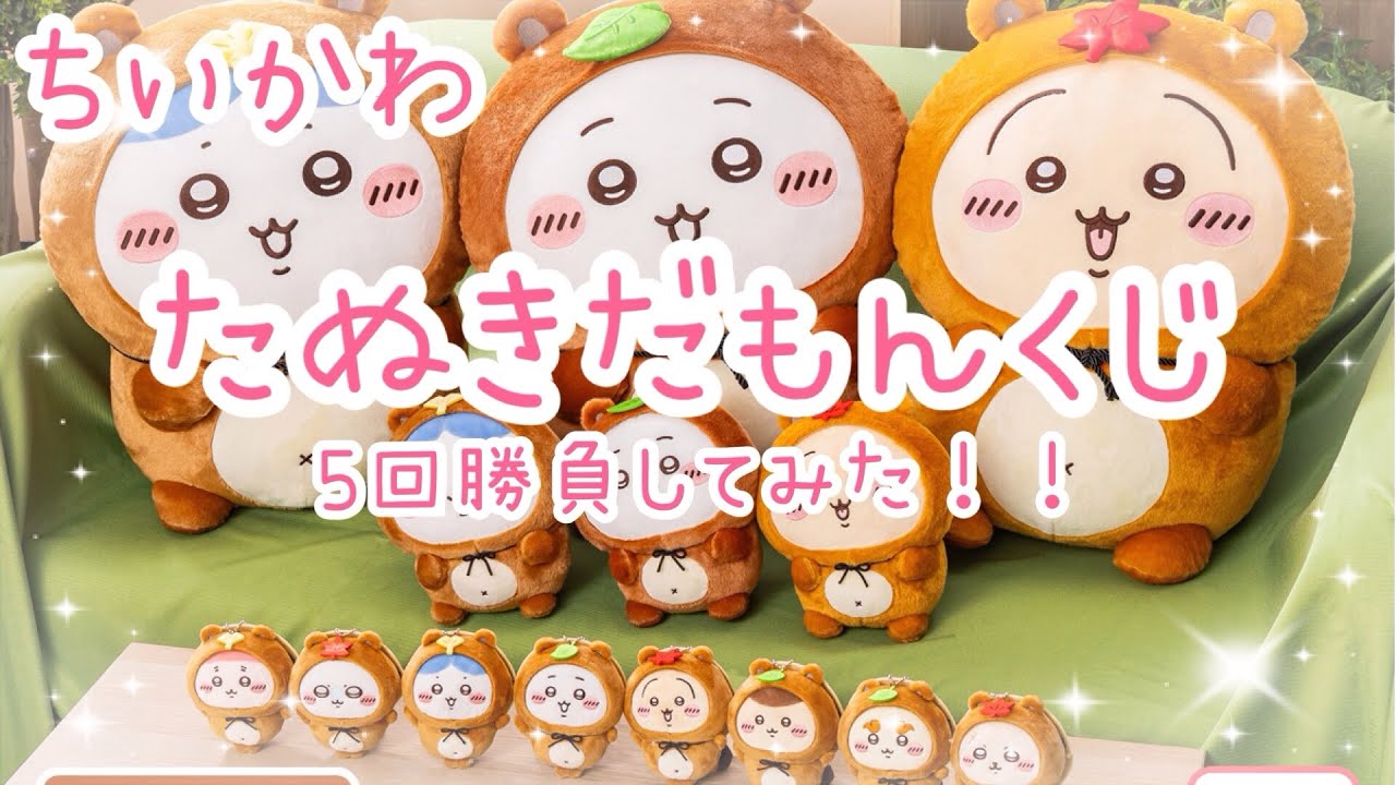 【ちいかわ】たぬきだもんくじ販売開始！！5回勝負してみた✨