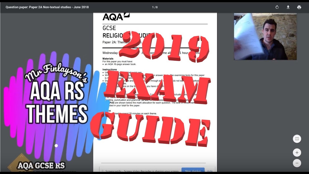 AQA GCSE Religious Studies 2019 Exam Guide - Paper 2 - Themes