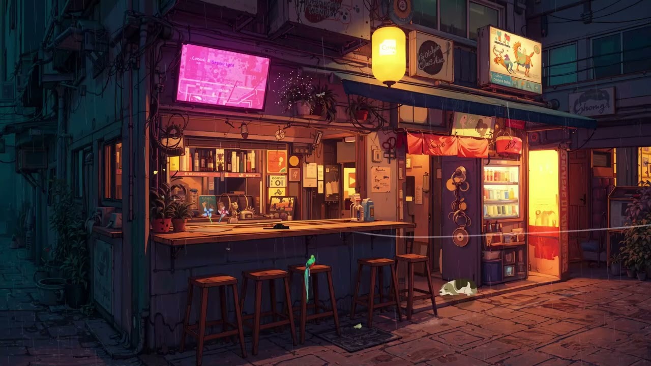 Rainy Street Night Tokyo Izakaya 🏮 Japan lofi hiphop Beats for Focus 🌧️ Feel the Inner Peace