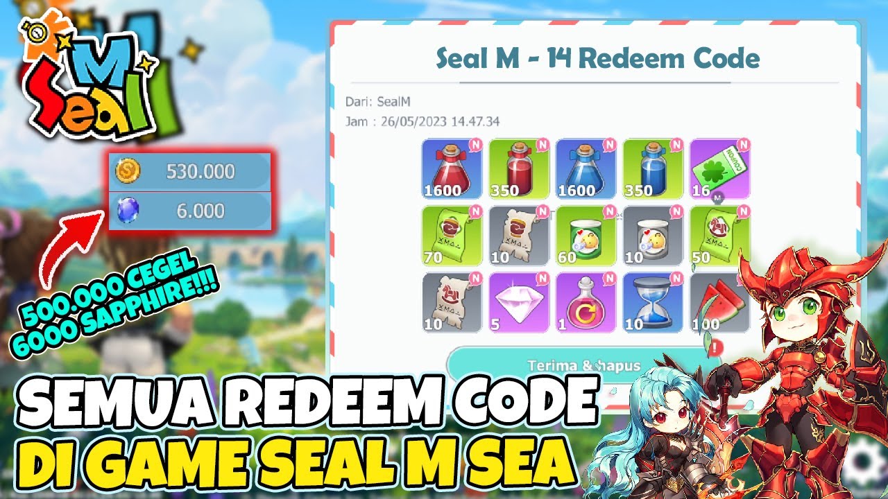 F2P KUMPUL! 15 KODE REDEEM SEAL M! 7000 SAPPHIRE GRATIS! - Seal M SEA