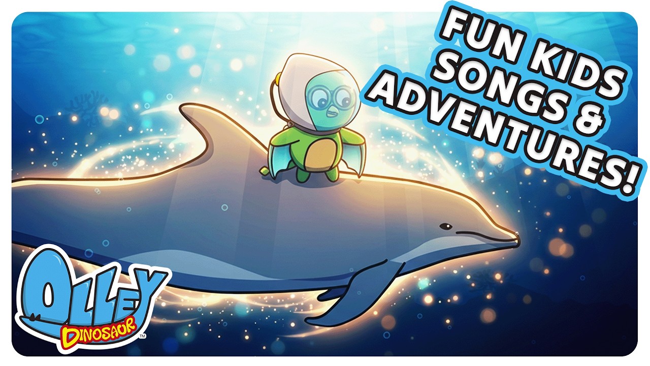 The Letter C Song, The Letter D Song & More | Olley Dinosaur Educational Compilation