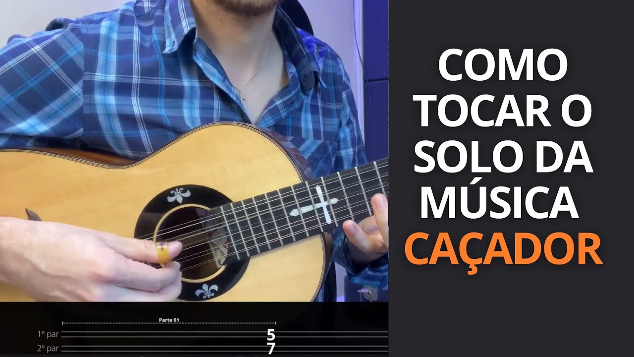 Como tocar o solo da música CAÇADOR na VIOLA CAIPIRA (vídeo aula de viola caipira)