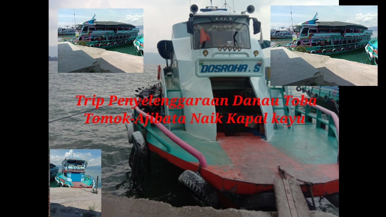 Kapal Penyeberangan !!! Danau Toba Tomok-Ajibata Naik Kapal Kayu???
