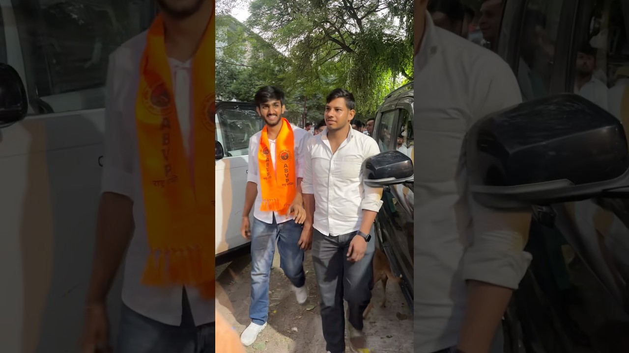 Aryan Maan DU president welcome #dusu #aryanmaan #abvp #trending #viral #presidentelection #election