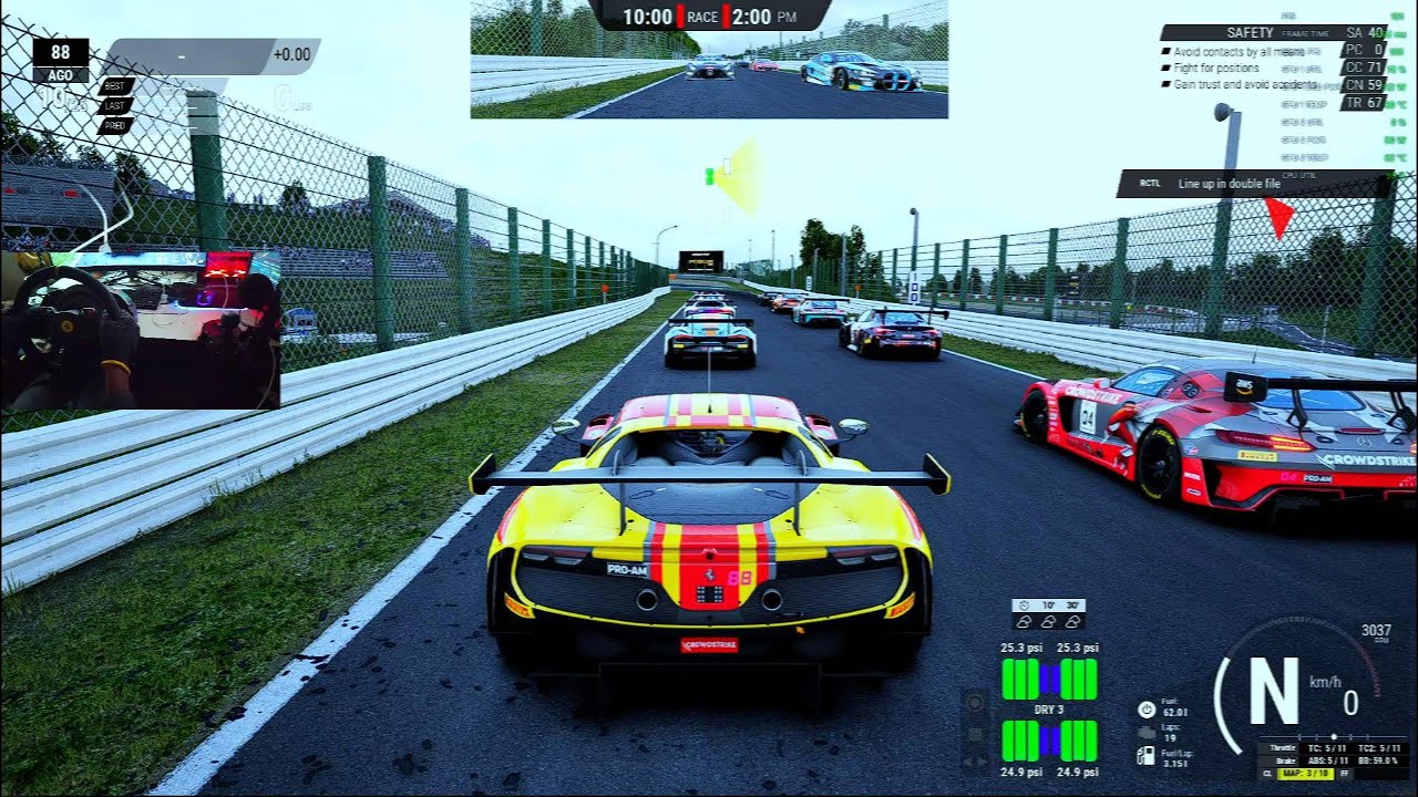 Finally Completed A Race In Assetto Corsa Competizione - Thrustmaster T300 Gameplay