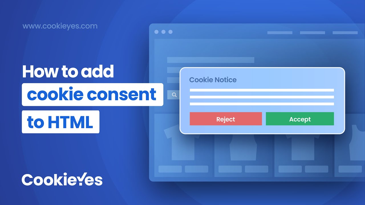 Как добавить баннер согласия на использование файлов cookie на HTML-сайт? - CookieYes