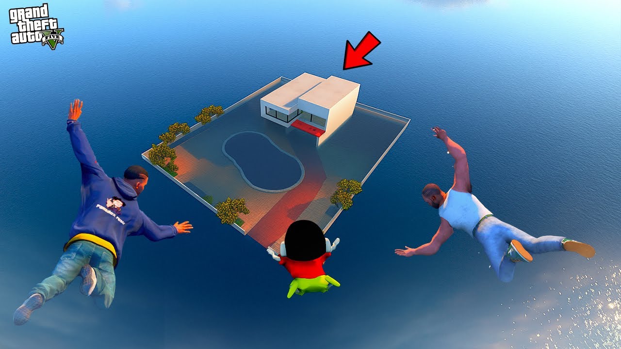 Franklin's House Trapped in Ocean in Indian Bike Driving 3D In GTA 5 | Paradox FTW