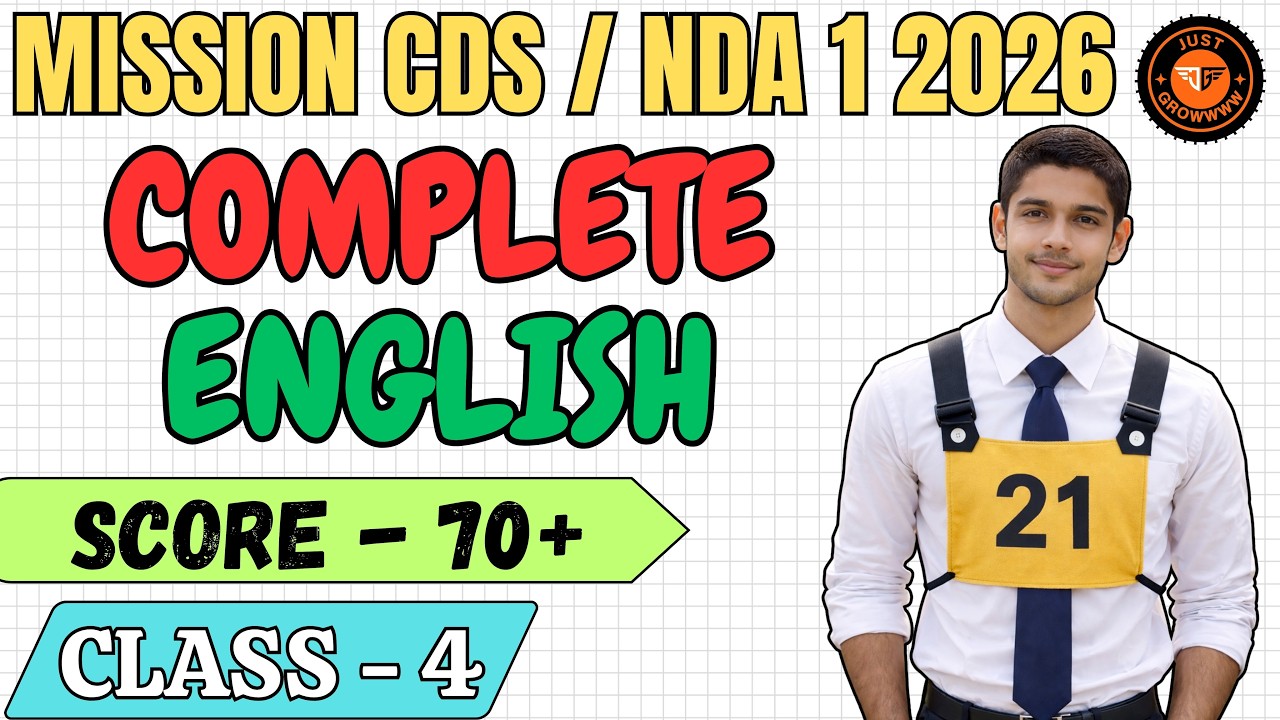 LECTURE -4  Mission CDS / NDA 1 2026  #english #cdsenglish #nda2026  @Justgrowwww