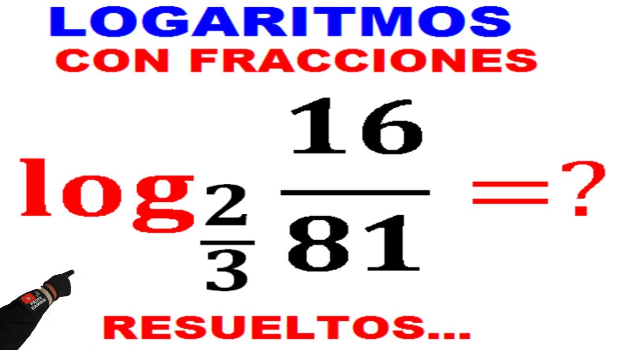 Logaritmos con fracciones | Ejemplo 6