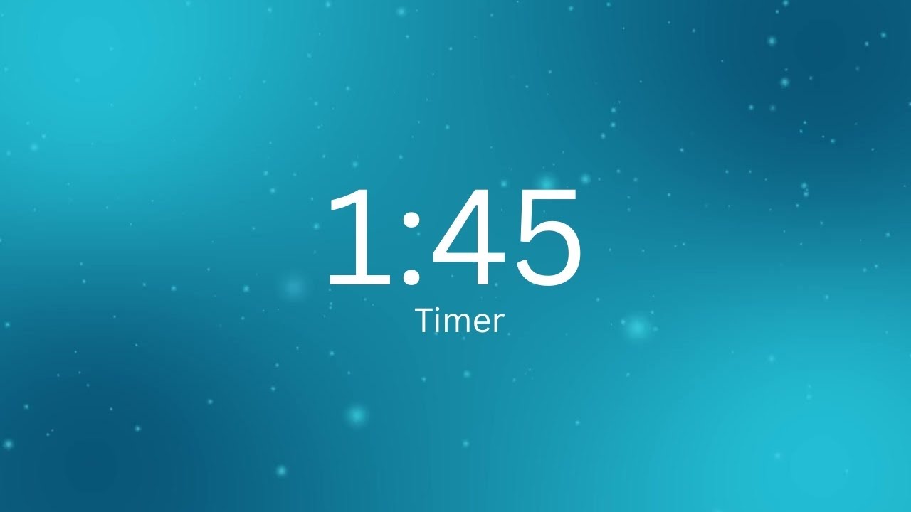 1 Minute 45 Second Timer ⏱️ | Female Voice Countdown
