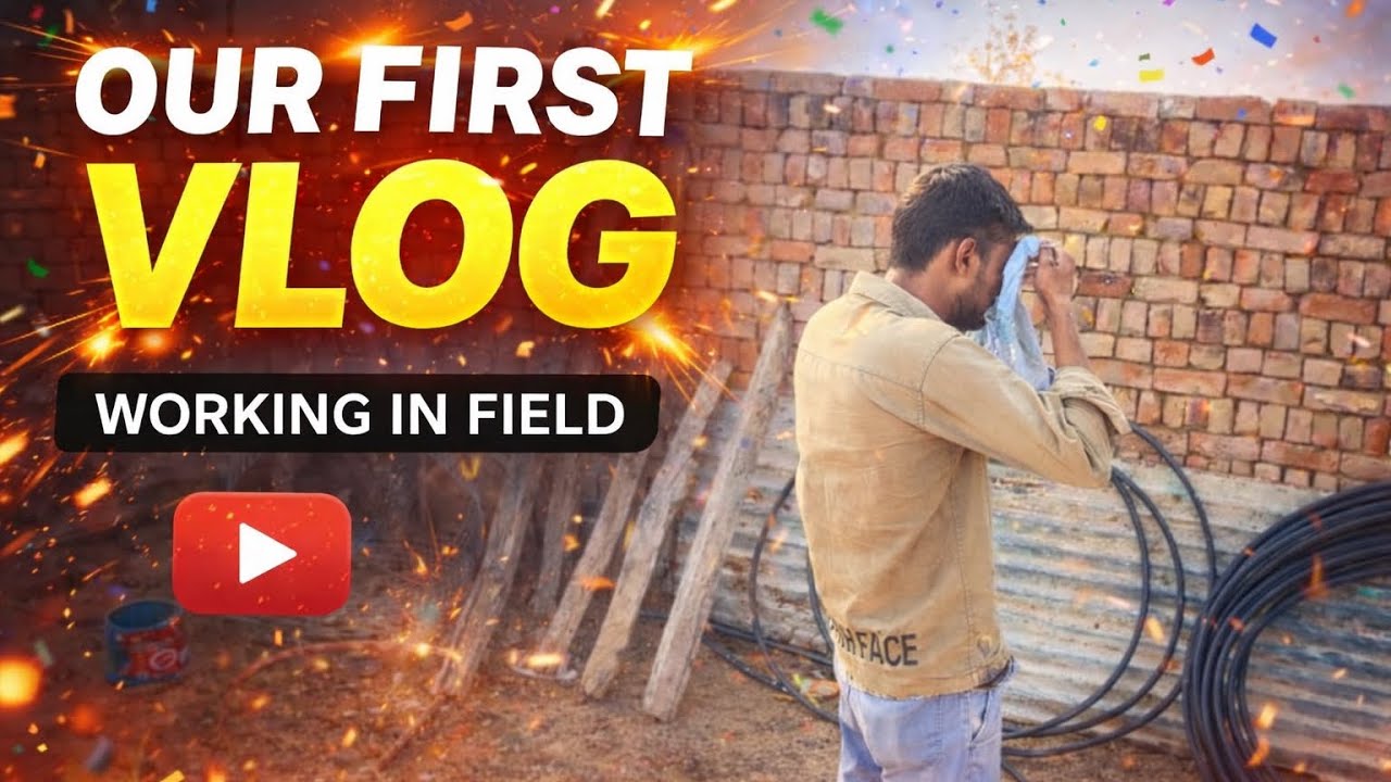 Our first vlog 😁 @Younick47 #viralvideo #viral #youtube #india #farming #field #friends #rajasthan 